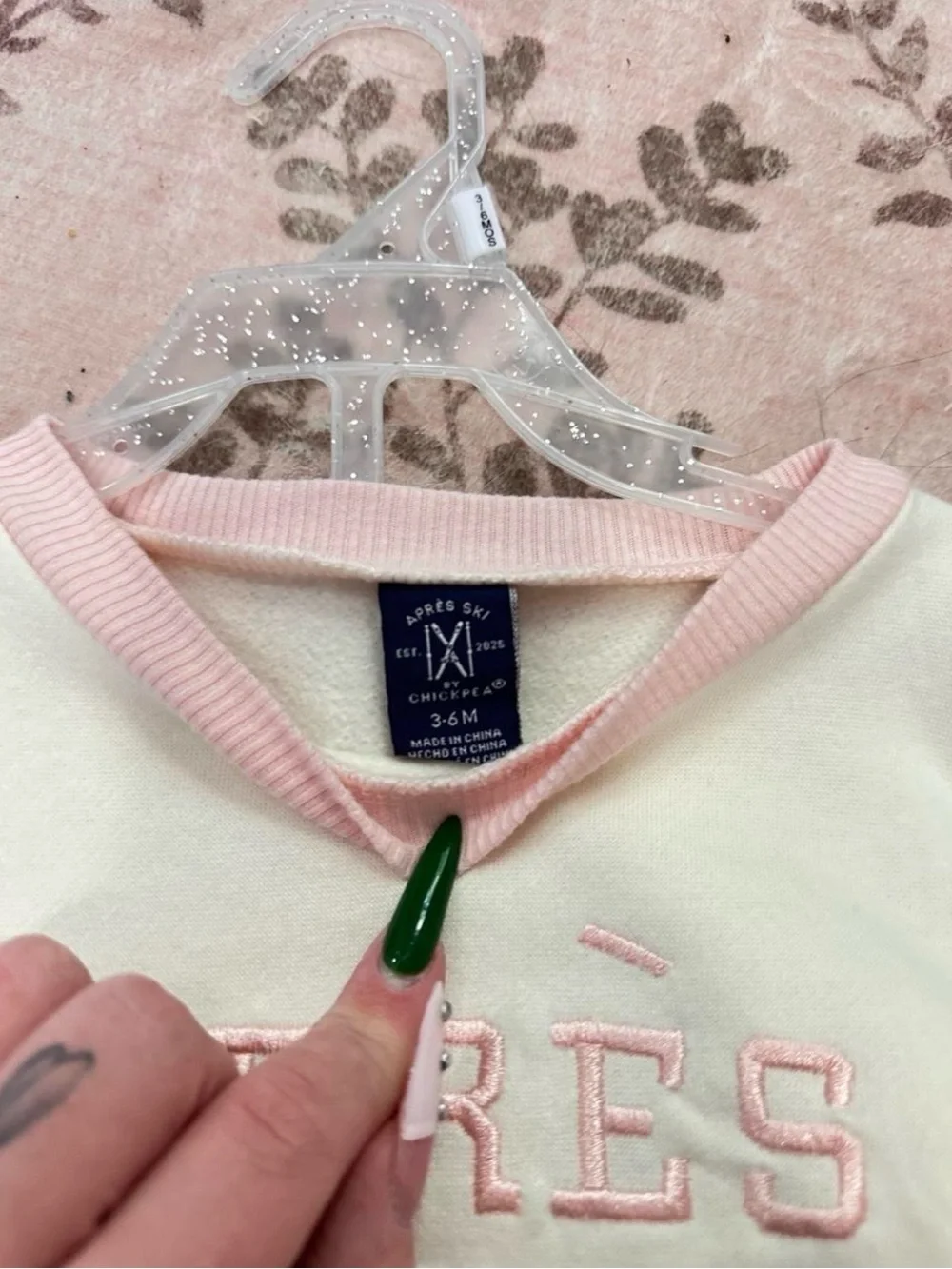 Apres Ski Pink and Cream Baby Sweatshirt